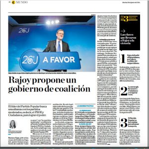 Yolanda Vaccaro Rajoy propone coalición a PSOE y Ciudadanos